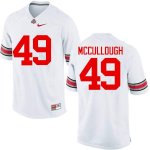 Men's Ohio State Buckeyes #49 Liam McCullough White Nike NCAA College Football Jersey OG PXD2244YV